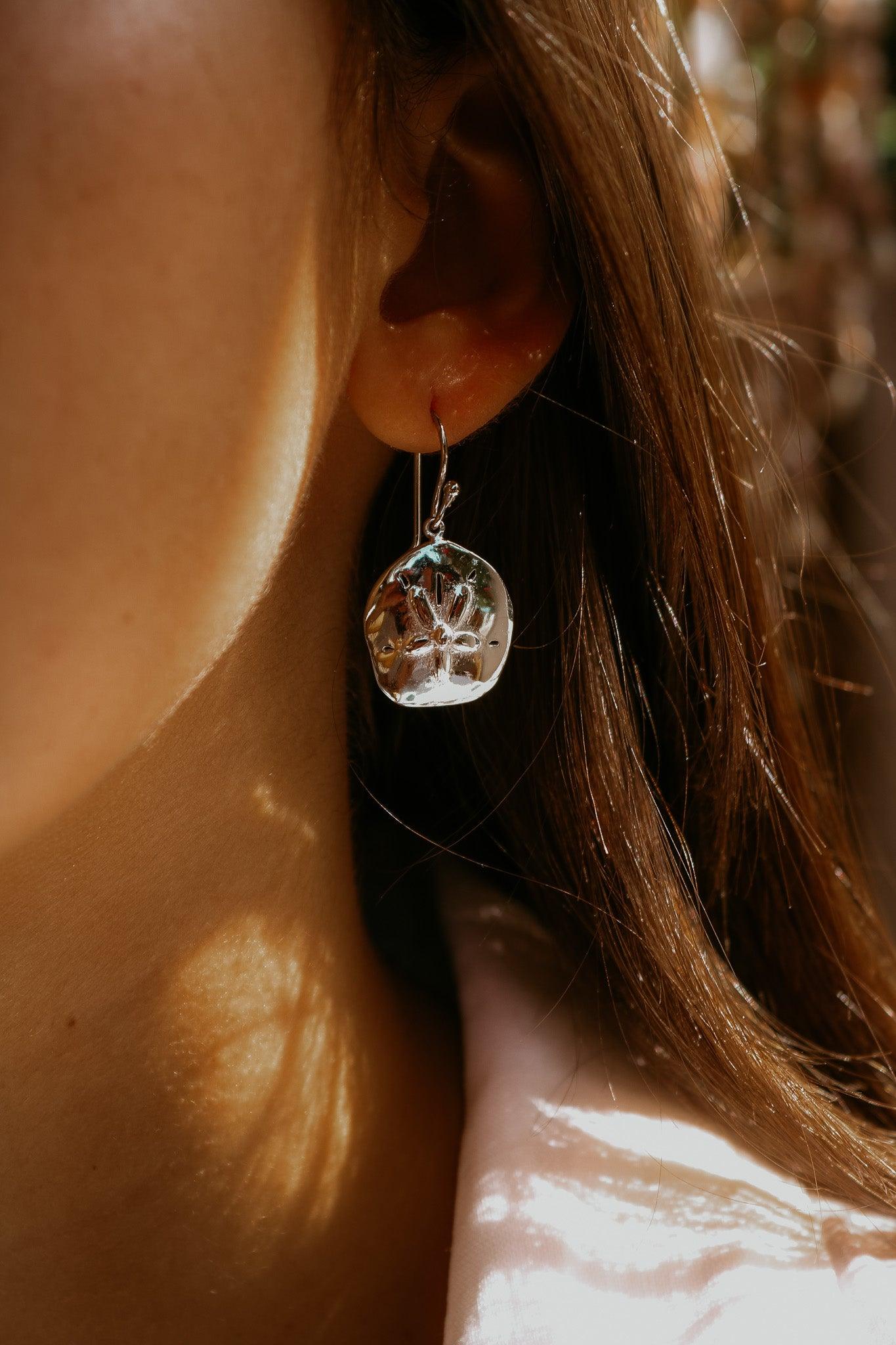 boucles d oreilles dollar des sables argent sathyne