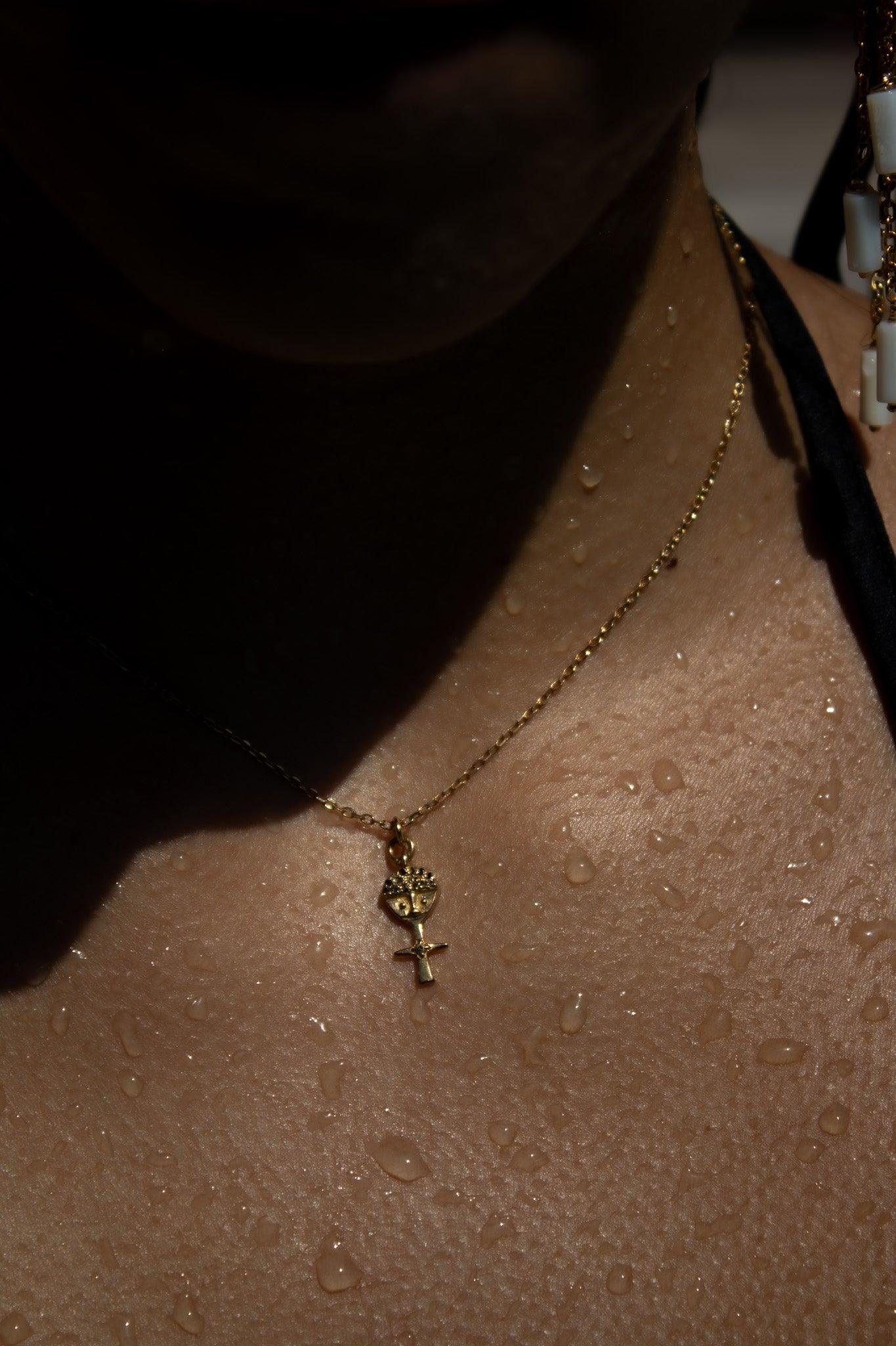 collier poupee ashanti sathyne diamant noir