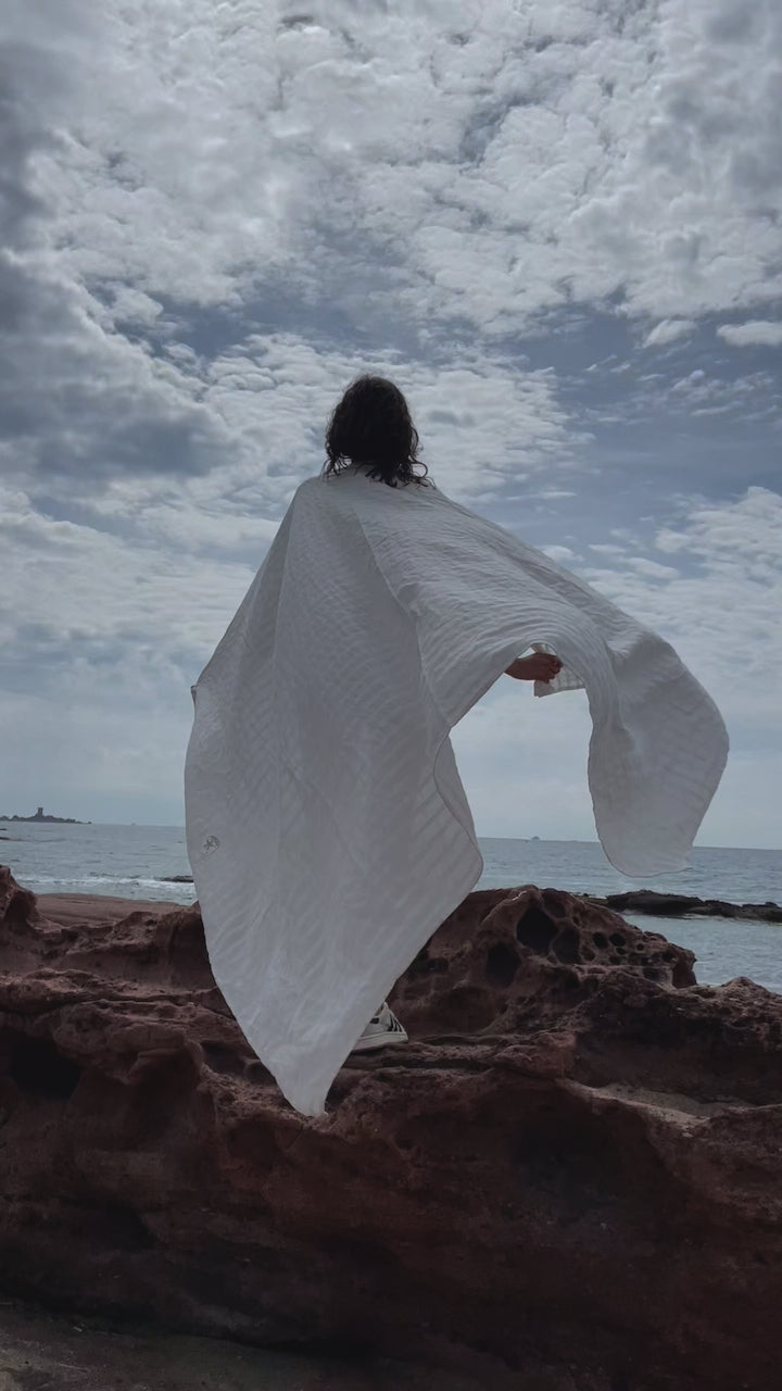 Paréo XXL blanc, Sathyne