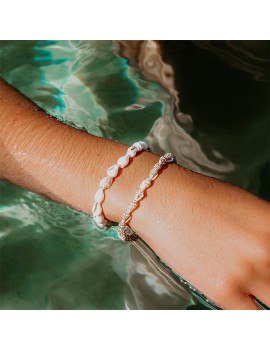 Coquillages blancs|bracelet