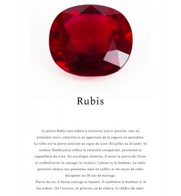 les bienfaits et vertus du rubis, sathyne bijoux