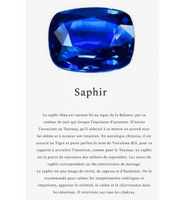 les bienfaits et vertus du saphir, sathyne bijoux