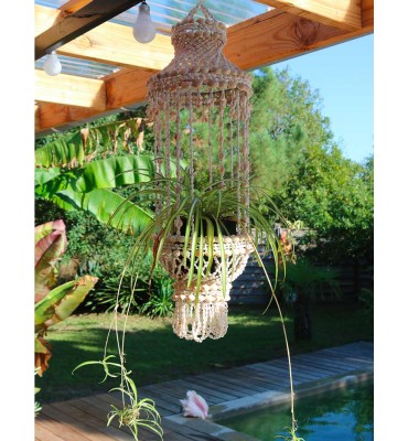 suspension plante en coquillages, sathyne