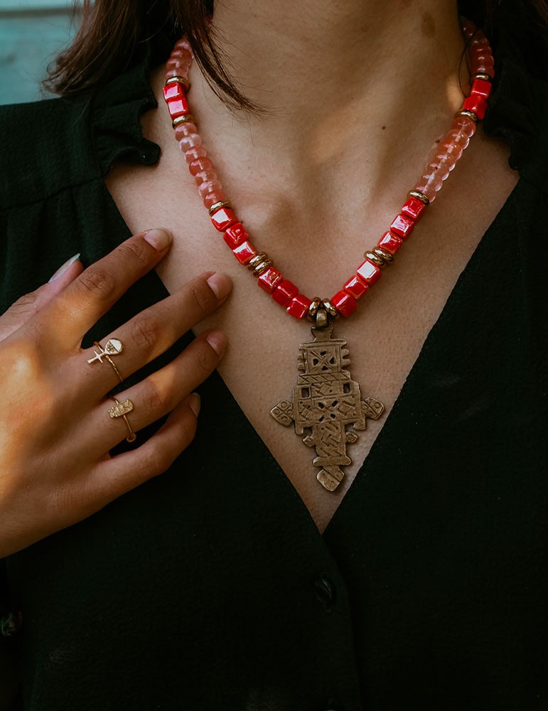 collier ethnique - sathyne bijoux