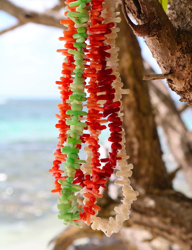 collier en corail naturel - sathyne bijoux