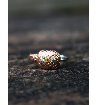 bague ananas peridot citrine Sathyne bijoux