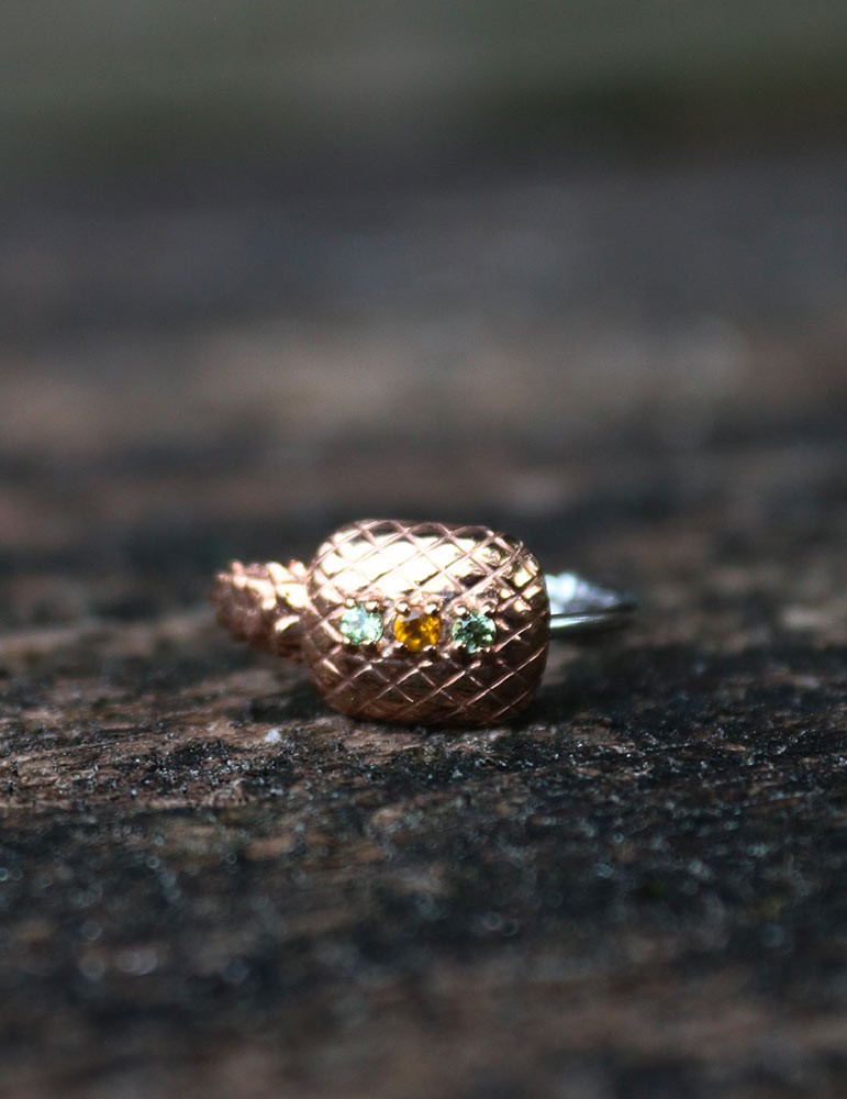 bague ananas peridot citrine Sathyne bijoux