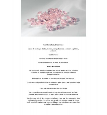 bienfaits vertus zircon rose