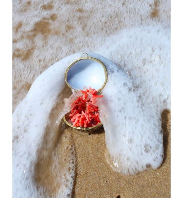collier corail orange sathyne bijoux
