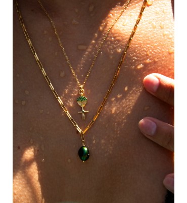 collier perle de culture verte sathyne bijoux