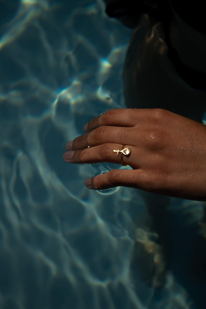 bague réglable vermeil or poupée ashanti sathyne bijoux