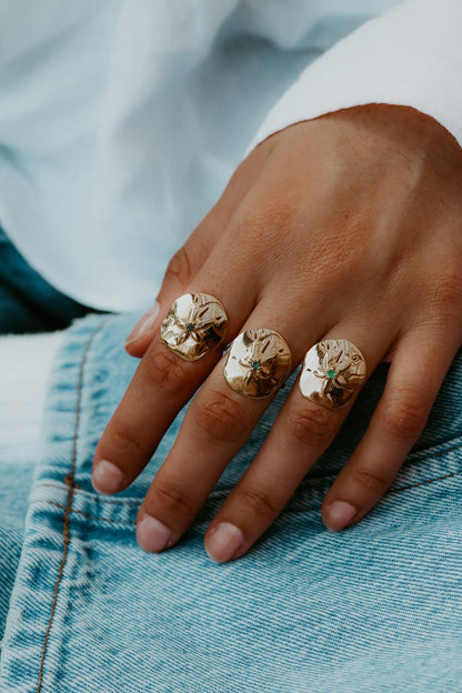 bague or reglable sathyne bijoux dollar des sables