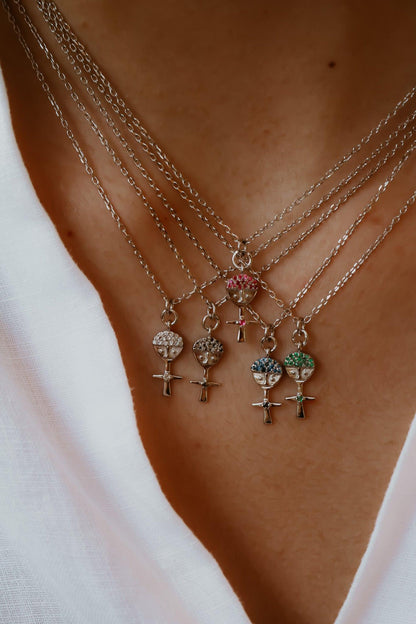 collier argent rhodie sathyne poupee ashanti