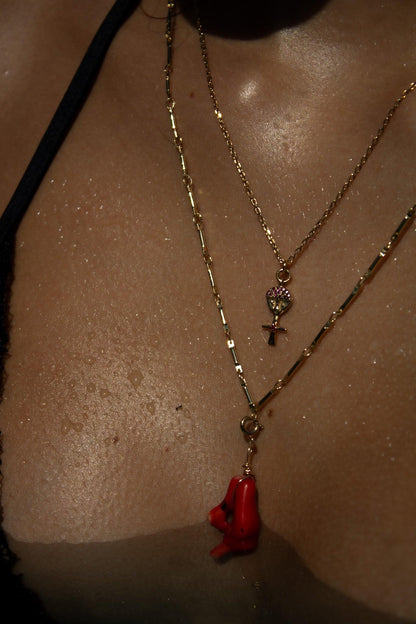 collier or poupee ashanti rubis sathyne