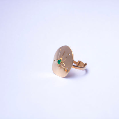 bague emeraude dollar des sables sathyne bijoux
