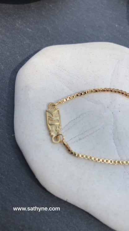 bracelet or tiki sathyne bijou