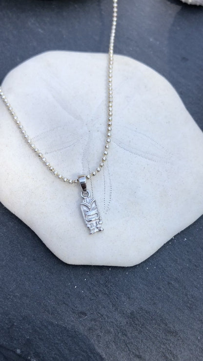 collier argent tiki sathyne bijou