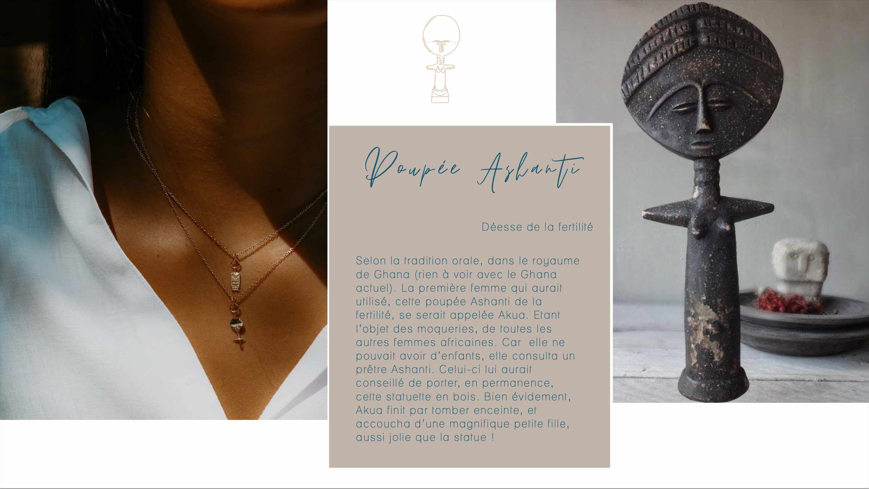 collier déesse de la fertilité sathyne bijoux