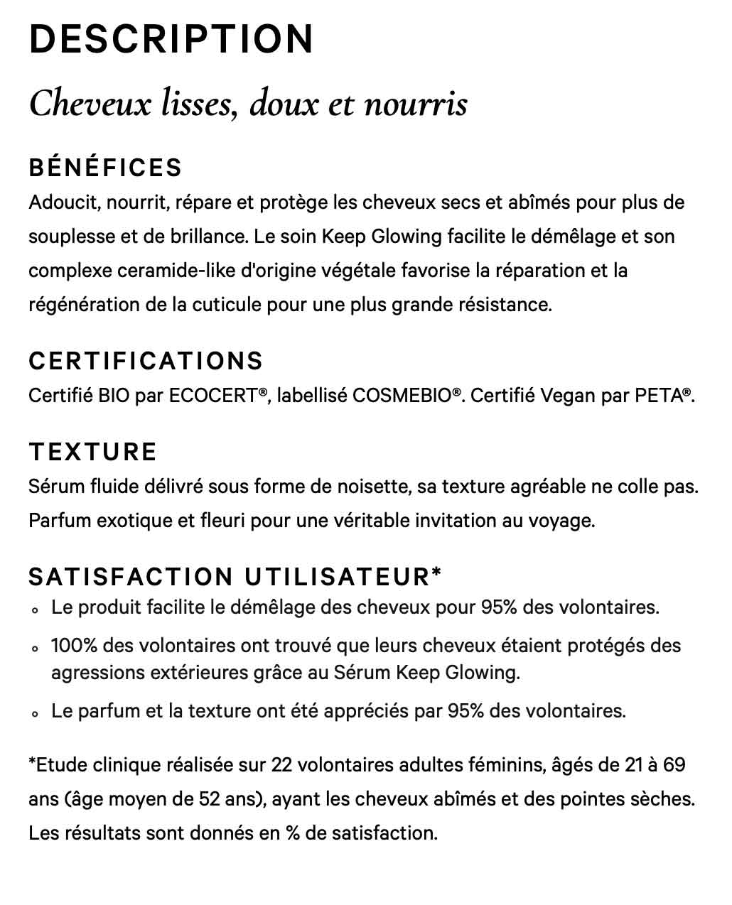 sérum cheveux bio